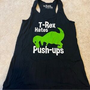 Black Matter Black Tank Top T-Rex Graphic